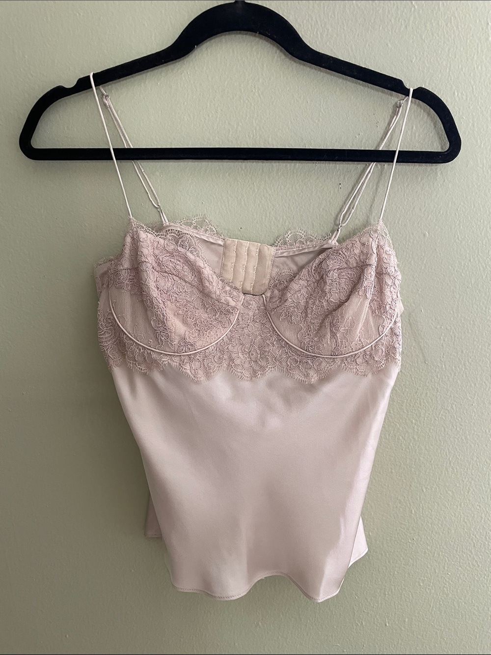 Cami NYC Pale Blush Lace-Trim Satin Camisole